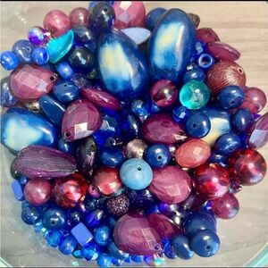 Vibrant Bead Collection in Blue and Purple